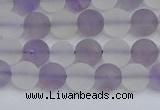 CNA736 15.5 inches 6mm round matte amethyst & white crystal beads