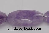 CNA750 15.5 inches 20*40mm faceted oval lavender amethyst beads