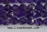 CNA757 15.5 inches 6mm faceted nuggets amethyst beads wholesale