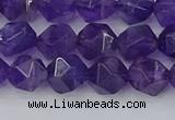 CNA758 15.5 inches 8mm faceted nuggets amethyst beads wholesale