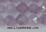 CNA763 15.5 inches 10mm faceted nuggets light lavender amethyst beads