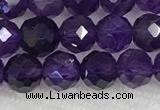 CNA774 15.5 inches 6mm faceted round amethyst gemstone beads