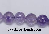 CNA803 15.5 inches 10mm round natural light amethyst beads