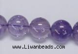 CNA805 15.5 inches 14mm round natural light amethyst beads