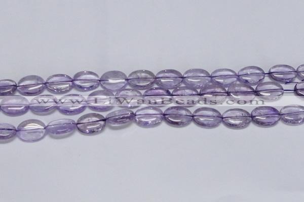 CNA831 15.5 inches 12*16mm oval natural light amethyst beads