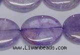 CNA836 15.5 inches 25*30mm oval natural light amethyst beads