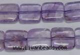 CNA840 15.5 inches 10mm square natural light amethyst beads