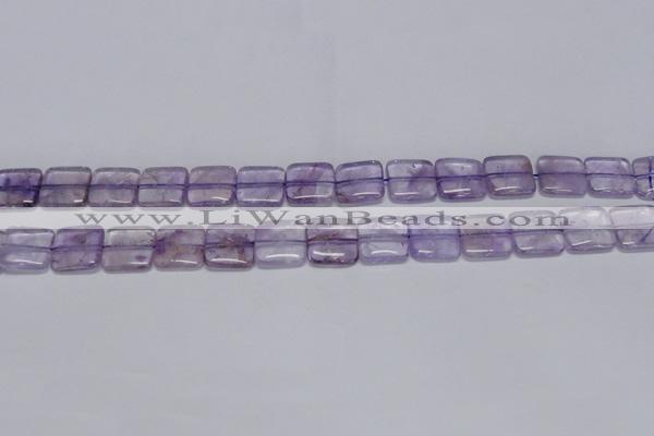 CNA840 15.5 inches 10mm square natural light amethyst beads