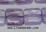 CNA844 15.5 inches 18mm square natural light amethyst beads