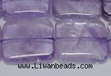 CNA846 15.5 inches 25mm square natural light amethyst beads