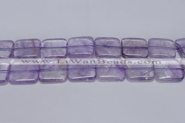 CNA848 15.5 inches 35mm square natural light amethyst beads