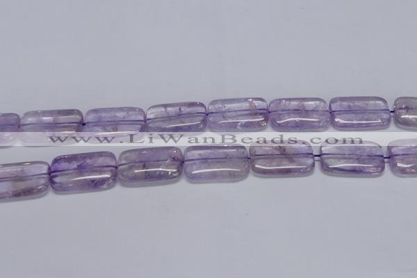 CNA854 15.5 inches 18*25mm rectangle natural light amethyst beads