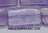 CNA857 15.5 inches 30*40mm rectangle natural light amethyst beads