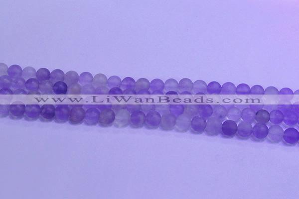 CNA911 15.5 inches 6mm round matte amethyst gemstone beads