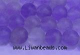 CNA912 15.5 inches 8mm round matte amethyst gemstone beads