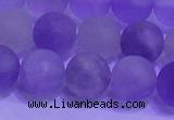 CNA914 15.5 inches 12mm round matte amethyst gemstone beads