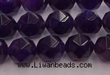 CNA938 15.5 inches 10mm faceted nuggets amethyst gemstone beads