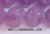 CNA956 15.5 inches 12mm round natural lavender amethyst beads