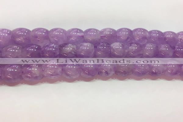 CNA980 15.5 inches 12*12mm drum natural lavender amethyst beads