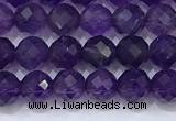 CNA990 15.5 inches 4mmm faceted round amethyst beads wholesale