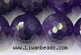 CNA994 15.5 inches 12mmm faceted round amethyst beads wholesale