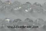 CNC103 15 inches 12mm faceted nuggets white crystal beads