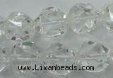 CNC105 15 inches 16mm faceted nuggets white crystal beads