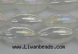 CNC212 15.5 inches 10*20mm rice AB-color white crystal beads