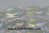 CNC218 15.5 inches 18*25mm oval AB-color white crystal beads