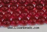 CNC411 15.5 inches 6mm round dyed natural white crystal beads