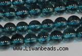 CNC420 15.5 inches 4mm round dyed natural white crystal beads