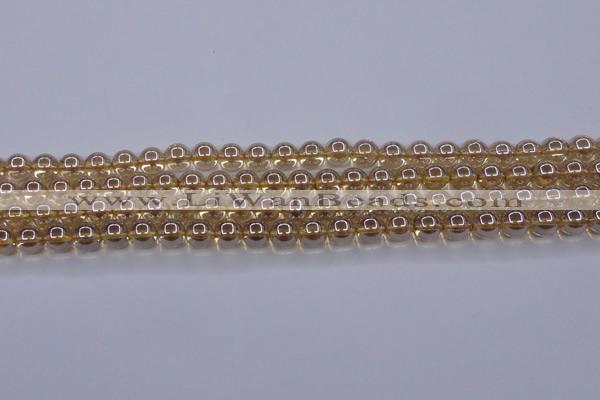 CNC501 15.5 inches 6mm round dyed natural white crystal beads