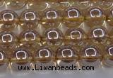 CNC502 15.5 inches 8mm round dyed natural white crystal beads