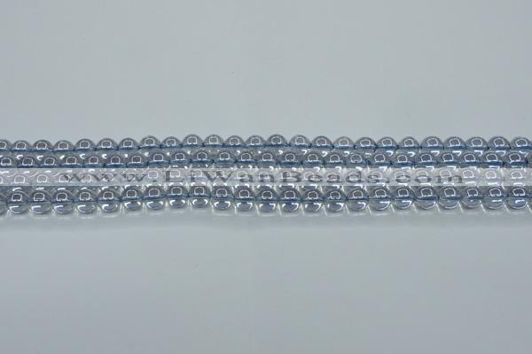 CNC508 15.5 inches 4mm round dyed natural white crystal beads