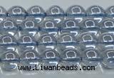 CNC509 15.5 inches 6mm round dyed natural white crystal beads