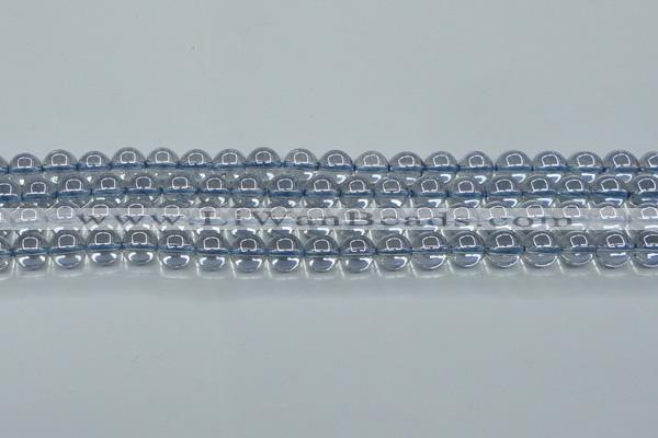 CNC511 15.5 inches 10mm round dyed natural white crystal beads