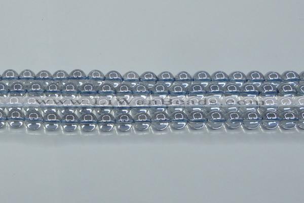 CNC512 15.5 inches 12mm round dyed natural white crystal beads