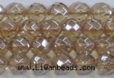 CNC519 15.5 inches 10mm faceted round dyed natural white crystal beads