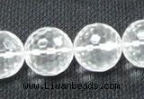 CNC57 15.5 inches 18mm faceted round grade A natural white crystal beads