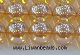 CNC580 15.5 inches 14mm round plated natural white crystal beads