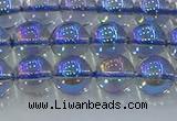 CNC589 15.5 inches 8mm round plated natural white crystal beads