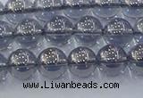 CNC594 15.5 inches 6mm round plated natural white crystal beads