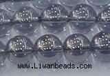 CNC597 15.5 inches 12mm round plated natural white crystal beads