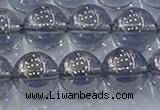 CNC598 15.5 inches 14mm round plated natural white crystal beads