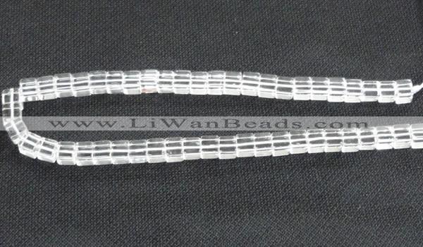 CNC60 15.5 inches 8*8mm cube grade A natural white crystal beads