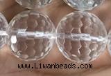 CNC717 15.5 inches 16mm faceted round white crystal beads