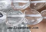 CNC727 15.5 inches 10*10mm heart white crystal beads wholesale