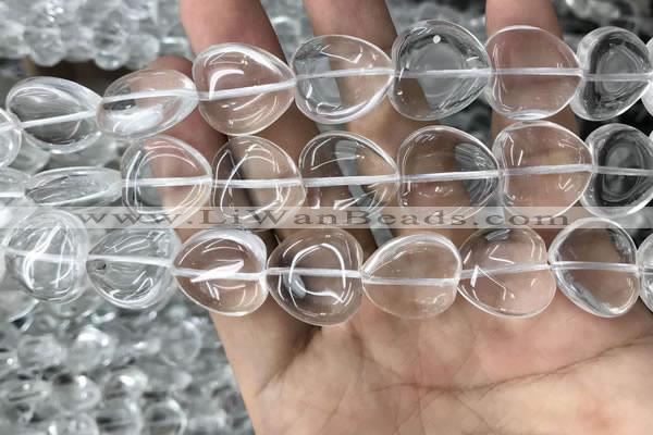 CNC732 15.5 inches 20*20mm heart white crystal beads wholesale