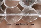 CNC737 15.5 inches 12*12mm faceted heart white crystal beads