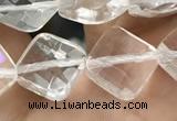 CNC753 15.5 inches 8*8mm faceted diamond white crystal beads